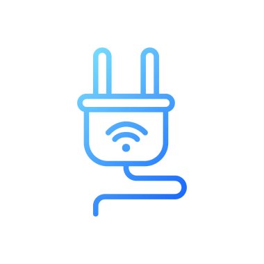 Akıllı piksel mükemmel gradyan vektör simgesi. Ev aletleri. Otomatik cihaz. Akıllı telefonla uzaktan kumanda. İnce çizgi renk sembolü. Modern tarz pictogram. Vektör izole çizimi