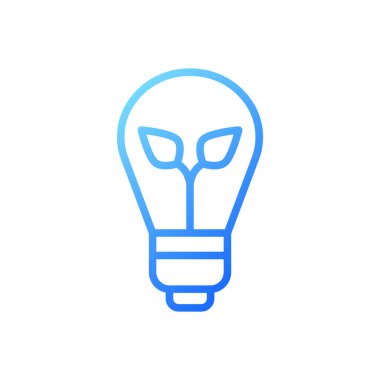 Enerji tasarruflu ampul pikseli mükemmel gradyan doğrusal vektör simgesi. Ev için elektrik ampulü. Çevre dostu cihaz. İnce çizgi renk sembolü. Modern tarz pictogram. Vektör izole çizimi