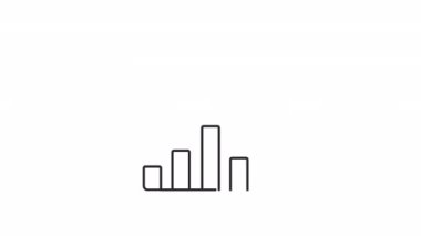 Animated energy use linear icon. Wasteful consumption. Inefficient usage growth. Seamless loop HD video with alpha channel on transparent background. Outline motion graphic animation