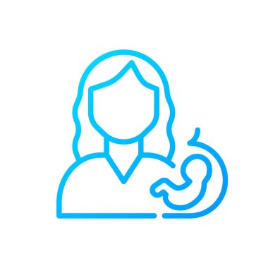 Prenatal care pixel perfect gradient linear vector icon. Planning pregnancy. Mother and baby health screening. Thin line color symbol. Modern style pictogram. Vector isolated outline drawing