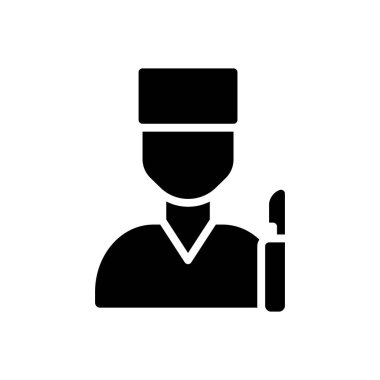Surgical care black glyph icon. Pathology treatment. Surgical procedure. Medical clinic service. Health care. Silhouette symbol on white space. Solid pictogram. Vector isolated illustration