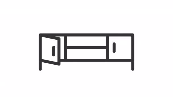 Animated Stand Linear Icon Media Bench Homeware Shop Living Room — 비디오