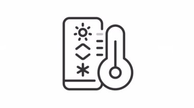 Animated iot devices linear icons. Smart gadgets. Wireless connection. Automation. IoT. Seamless loop HD video with alpha channel on transparent background. Outline motion graphic animation