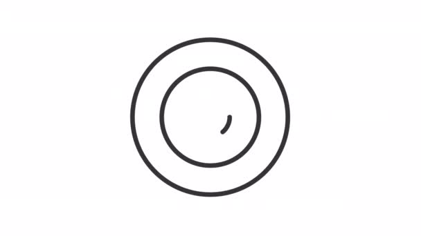 Animated Target Linear Icon Sport Competition Playing Game Accurate Hit — Vídeo de Stock
