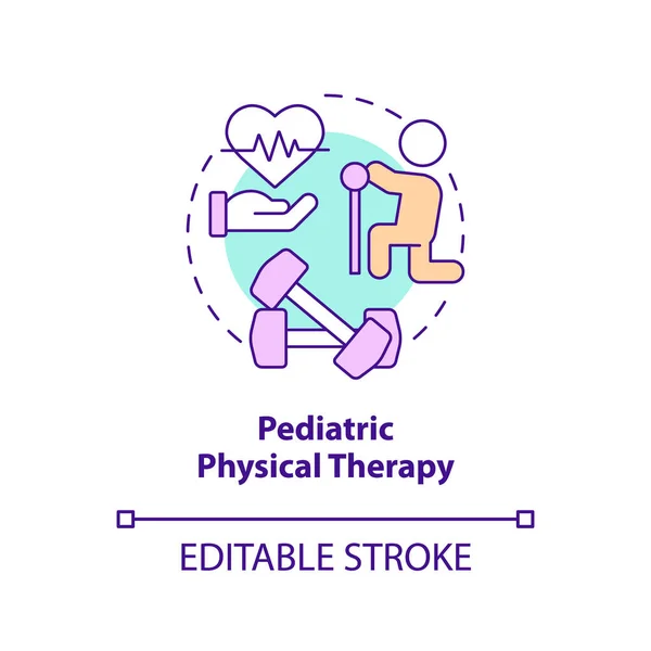 Pediatrische Fysiotherapie Concept Icoon Thuis Gezondheidszorg Voor Kind Abstract Idee — Stockvector