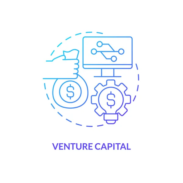 Riskkapital Blå Gradient Begrepp Ikon Investeringar Pengar Tech Start Finansiering — Stock vektor