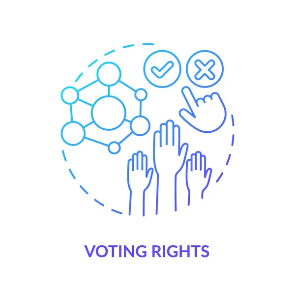 Rösträtt Blå Gradient Koncept Ikon Samarbetsbaserad Nätverksförvaltning Beslutsfattande Dao Element — Stock vektor