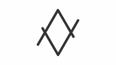 Canlandırılmış Musevilik doğrusal simgesi. Etnik din. Yahudiler. İnanç ve ibadet. Şeffaf arkaplanda alfa kanalı olan kusursuz HD video. Taslak hareketli grafik canlandırması