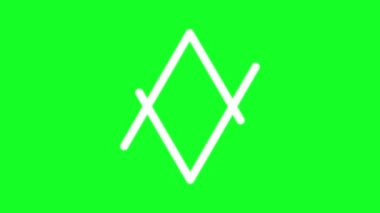 Canlandırılmış Yahudilik beyaz çizgi ikonu. Etnik din. Yahudiler. Krom anahtarlı HD video, şeffaf arkaplanda alfa kanalı, siyah katı arkaplan. Taslak hareketli grafik canlandırması