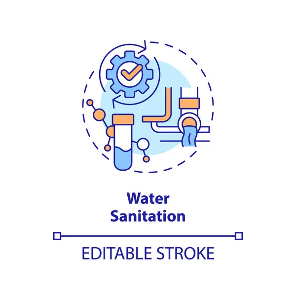 Εικόνα Έννοιας Υγιεινής Νερού Επεξεργασία Υγρών Αποβλήτων Διαχείριση Υγρών Πηγών — Διανυσματικό Αρχείο
