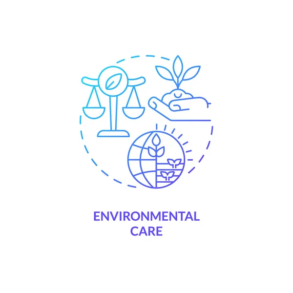 Milieuzorg Blauw Gradiënt Concept Icoon Natuurlijke Hulpbronnen Landbouwbeleid Doelstelling Abstracte — Stockvector