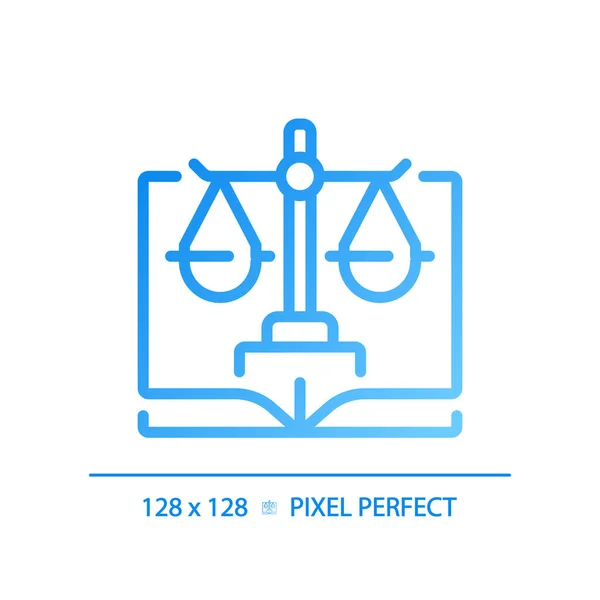Ley Constitucional Pixel Perfecto Gradiente Lineal Vector Icono Regulación Legal — Vector de stock