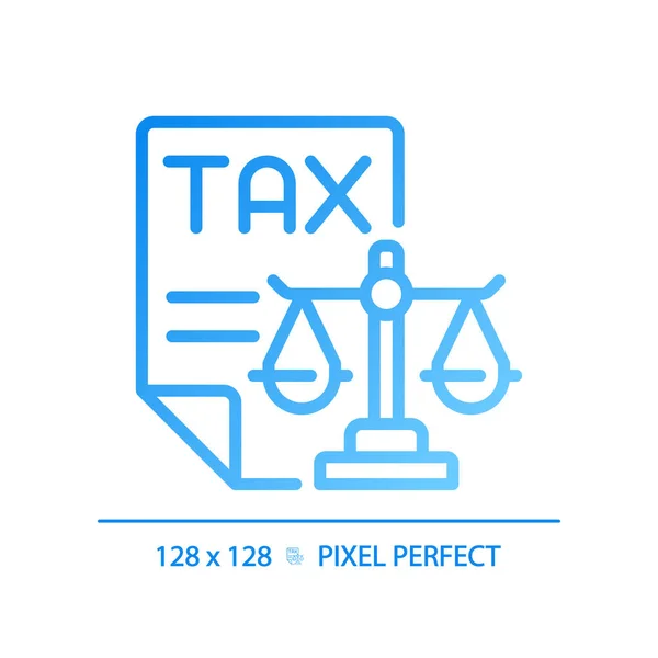 Adótörvény Pixel Tökéletes Gradiens Lineáris Vektor Ikon Pénzügyi Műveletek Jogi — Stock Vector