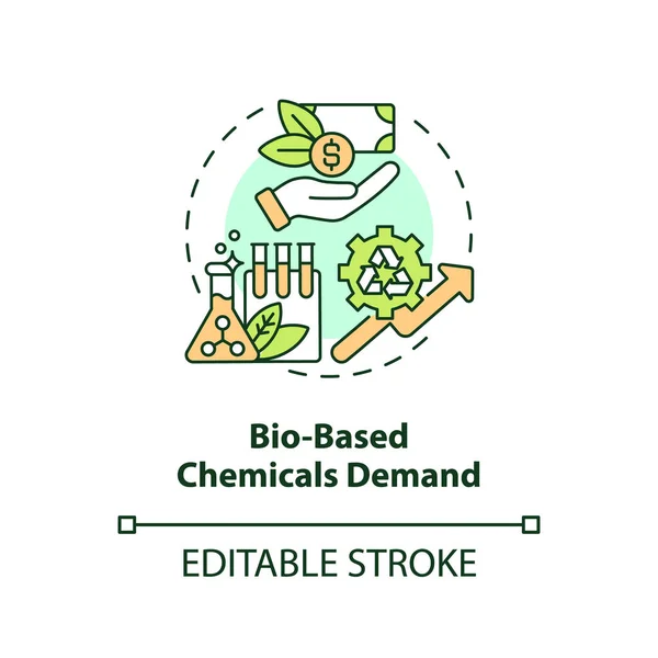 Biobasierte Chemikalien Erfordern Konzepte Weltmarkttrend Die Wachsende Idee Der Biotech — Stockvektor