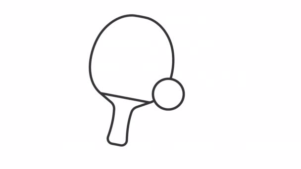 ラケットスポーツアニメーションローダー パドルでボールを打つ 単純な線形読み込みアイコン 透明背景にアルファチャンネルとシームレスなループHdビデオ 概要Web Uiデザインの待ちアニメーション指標 — ストック動画