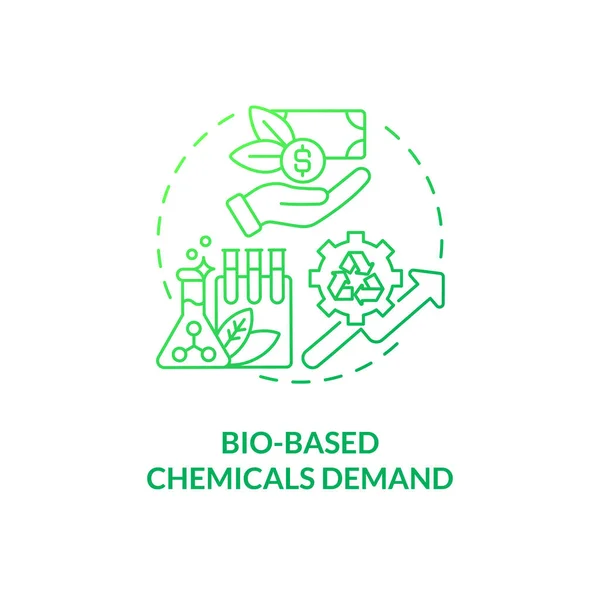 Los Productos Químicos Basados Bio Exigen Icono Del Concepto Gradiente — Vector de stock