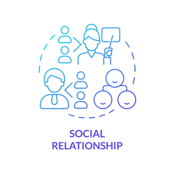 Relação Social Ícone Conceito Gradiente Azul Empregado Relações Empregadoras Genogramas — Vetor de Stock