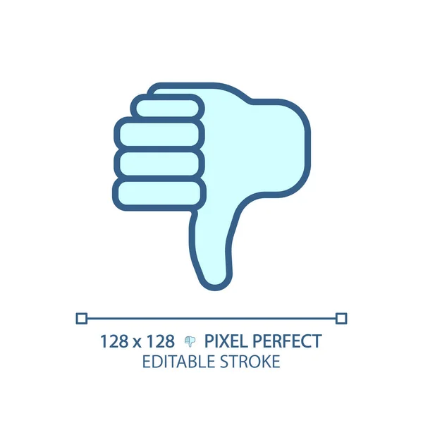 Daumen Nach Unten Pixel Perfekte Rgb Farb Symbol Negative Bewertung — Stockvektor