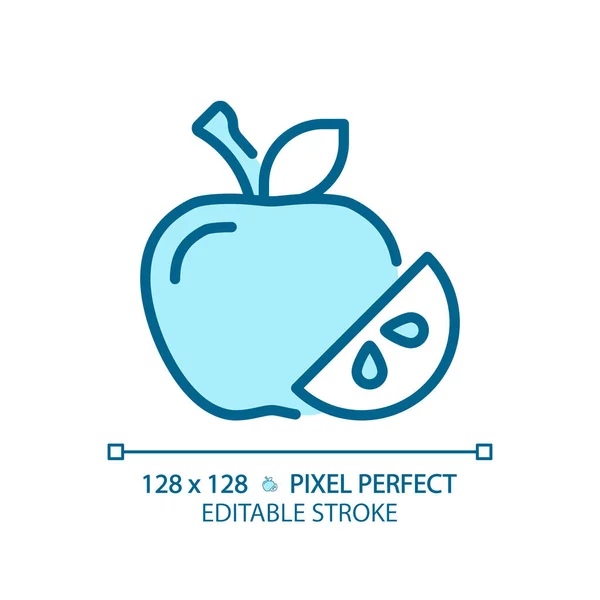 Gyümölcs Pixel Tökéletes Kék Rgb Szín Ikon Nyers Étel Egészséges — Stock Vector