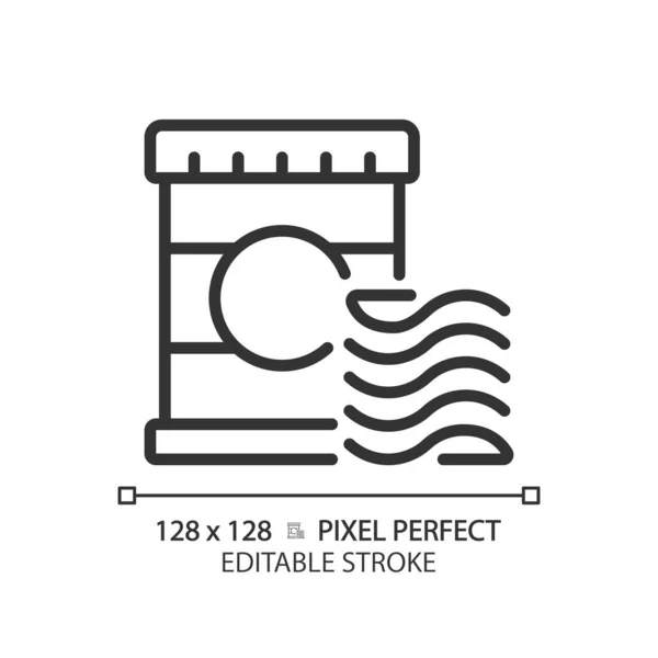 Chips Pixel Icona Lineare Perfetta Patata Croccante Cibo Spazzatura Negozio — Vettoriale Stock