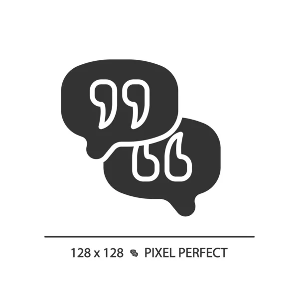 Αφήστε Την Άποψη Pixel Τέλειο Μαύρο Glyph Εικονίδιο Επικοινωνία Τον — Διανυσματικό Αρχείο
