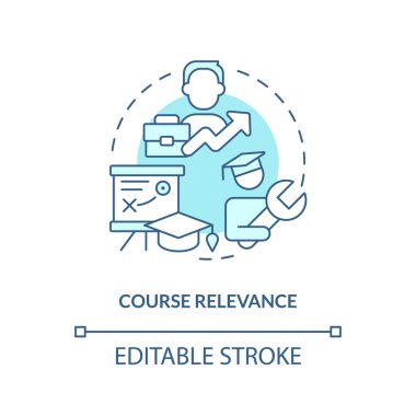 Rota ilgili turkuaz konsept simgesi. Yetenek geliştirme. Eğitim sistemi. İnsan Kaynakları. Fırsatı soyut fikir ince çizgi çizimini öğrenerek. İzole bir taslak çizim. Düzenlenebilir vuruş