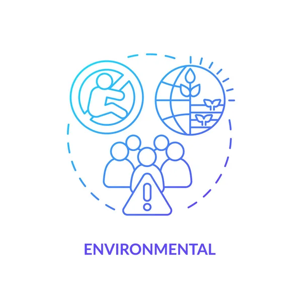 Környezeti Kék Gradiens Koncepció Ikon Népességnövekedés Emberi Túlnépesedés Éghajlatváltozás Gyerek — Stock Vector