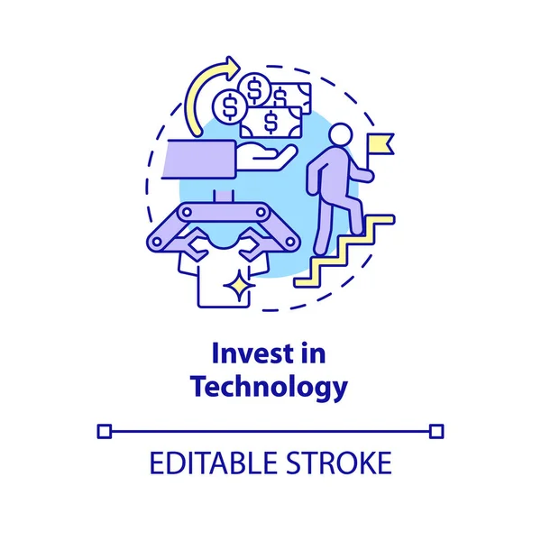 Invierte Icono Del Concepto Tecnología Industria Minorista Proceso Automatizado Pago — Vector de stock