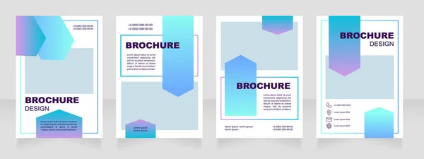 Professional Health Care Blue Blank Brochure Layout Design Vertical Poster — Vetor de Stock