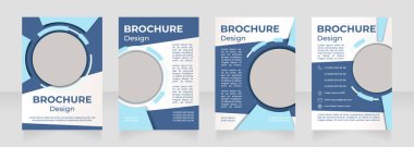 Home renovation company blank brochure design. Template set with copy space for text. Premade corporate reports collection. Editable 4 paper pages. Montserrat Bold, Medium, Regular fonts used