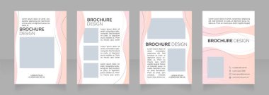 Educational courses for midwife blank brochure design. Template set with copy space for text. Premade corporate reports collection. Editable 4 paper pages. Nunito Bold, ExtraLight, Light fonts used