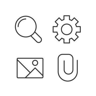 Web sitesi ögeleri piksel mükemmel doğrusal simgeler ayarlandı. Dijital iş geliştirme. Ticaretin tanıtımı. Özelleştirilebilir ince çizgi sembolleri. İzole vektör çizimi çizimleri. Düzenlenebilir vuruş