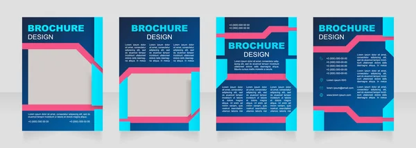 Building Project Forecasting Blank Brochure Design Template Set Copy Space — Stok Vektör