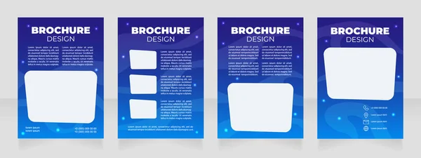 Astronaut Training Program Blank Brochure Design Template Set Copy Space — Vetor de Stock