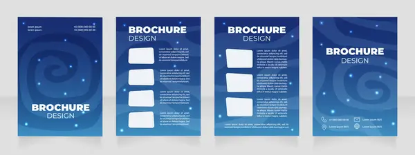 Aeronautical University Promotion Blank Brochure Design Template Set Copy Space — Stock vektor