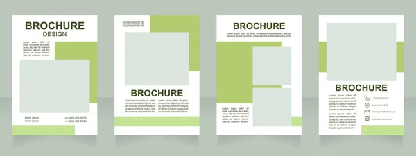 Contemporary Art Exhibition Blank Brochure Design Template Set Copy Space — Vector de stock
