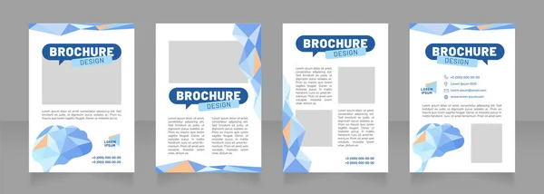 Psychological Consultation Blank Brochure Design Template Set Copy Space Text — Stock Vector