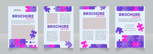 Beautician Course Blank Brochure Design Template Set Copy Space Text — Stock Vector
