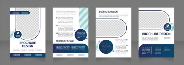 Scientific Laboratory Researching Blank Brochure Design Template Set Copy Space — стоковый вектор