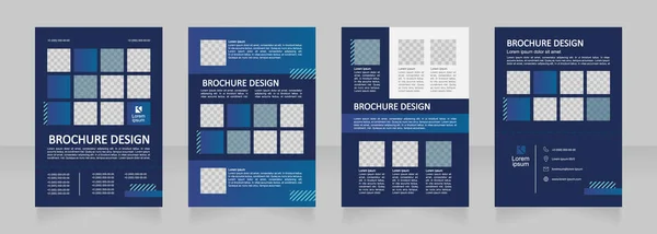 Financial Consulting Entrepreneurship Blank Brochure Design Template Set Copy Space — Image vectorielle