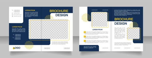 Financial Literacy Courses Blank Brochure Design Template Set Copy Space — Stok Vektör
