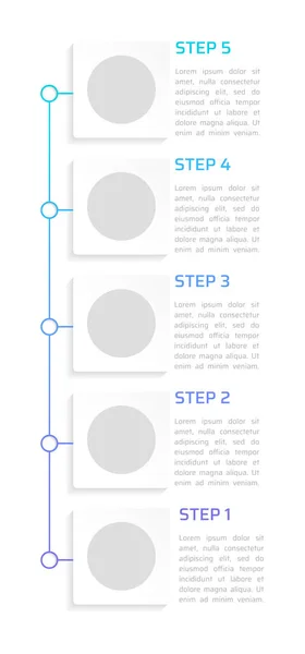 Vertikale Leere Kreise Quadratischen Optionen Infografik Diagramm Design Vorlage Editierbares — Stockvektor