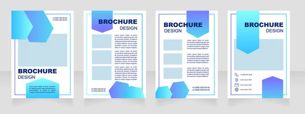 Healthcare White Blank Brochure Layout Design Vertical Poster Template Set — Vettoriale Stock