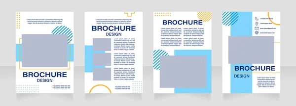 Design Layout Brochura Branco Conferência Marketing Estilo Visual Empresa Modelo — Vetor de Stock