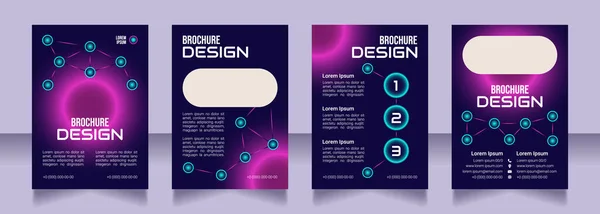 Digitizing Business Process Blank Brochure Design Template Set Copy Space — Stockvektor