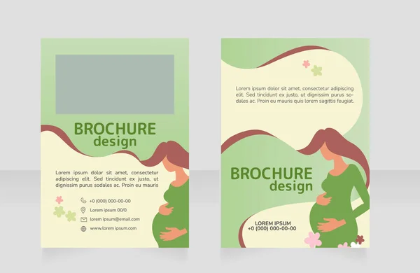 Care Pregnancy Blank Brochure Design Template Set Copy Space Text — Wektor stockowy