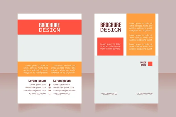 Certification Course Blank Brochure Design Template Set Copy Space Text — Vettoriale Stock