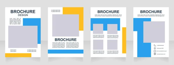 Modernism Movement Artworks Guide Blank Brochure Design Template Set Copy — Stockvektor