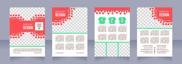 Junior Children Art School Blank Brochure Design Template Set Copy — Stock Vector