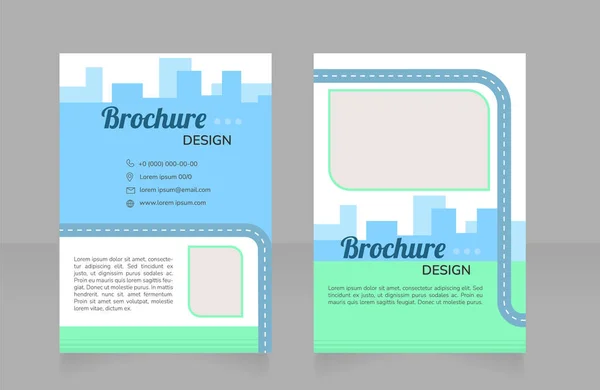 Green Taxi Service Blank Brochure Design Template Set Copy Space — Stock Vector